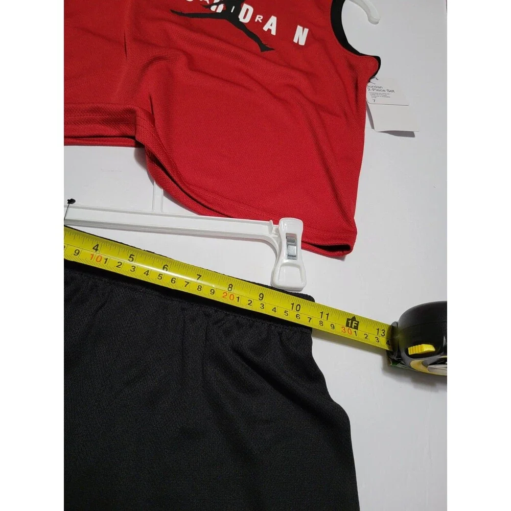 NIKE AIR JORDAN Shirt  & Shorts 2 Piece Graphic Logo Set  Size Kid's 7: NWT